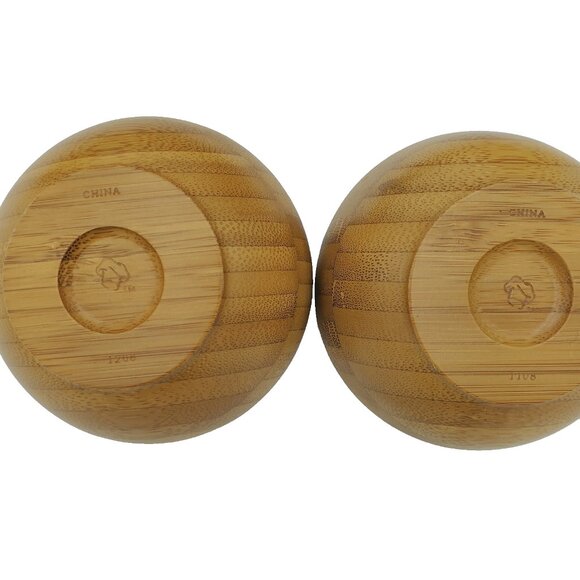 Pampered Chef Bamboo Serving Tray with 4 Dipping Bowls - Picture 3 of 6